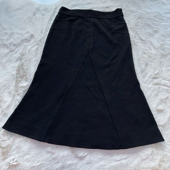 Diane Von Furstenberg DVF Vintage Wool Blend Midi Skirt A Line Workwear Black 6 - Picture 3 of 7